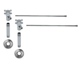 Lavatory Supply Kit - Brass Cross Handle with 1/4 Turn Ceramic Disc Cartridge Valve (MT4001X-NL) - Angle, No Trap